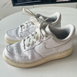 Nike Air Force 1 White Sneakers Youth Size US 6.5